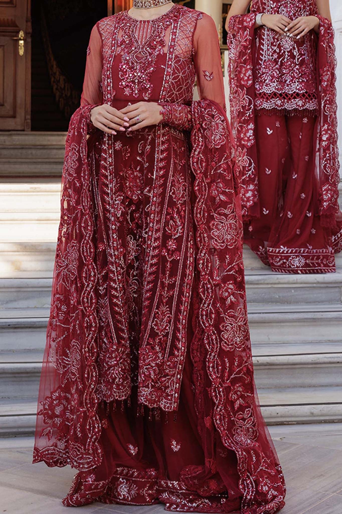 Saira Rizwan Unstitched Raw Silk Embroidered Suits 3 Piece SR25UF SRF25-08 Delara - Festive Collection