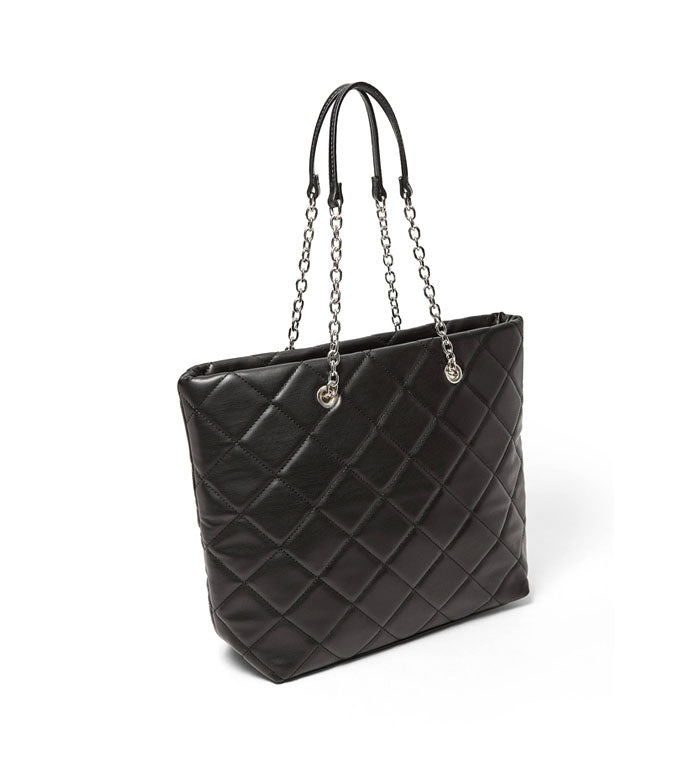 Quilted Shopper Bag Stradivarius Stradivarius- Black Quilted