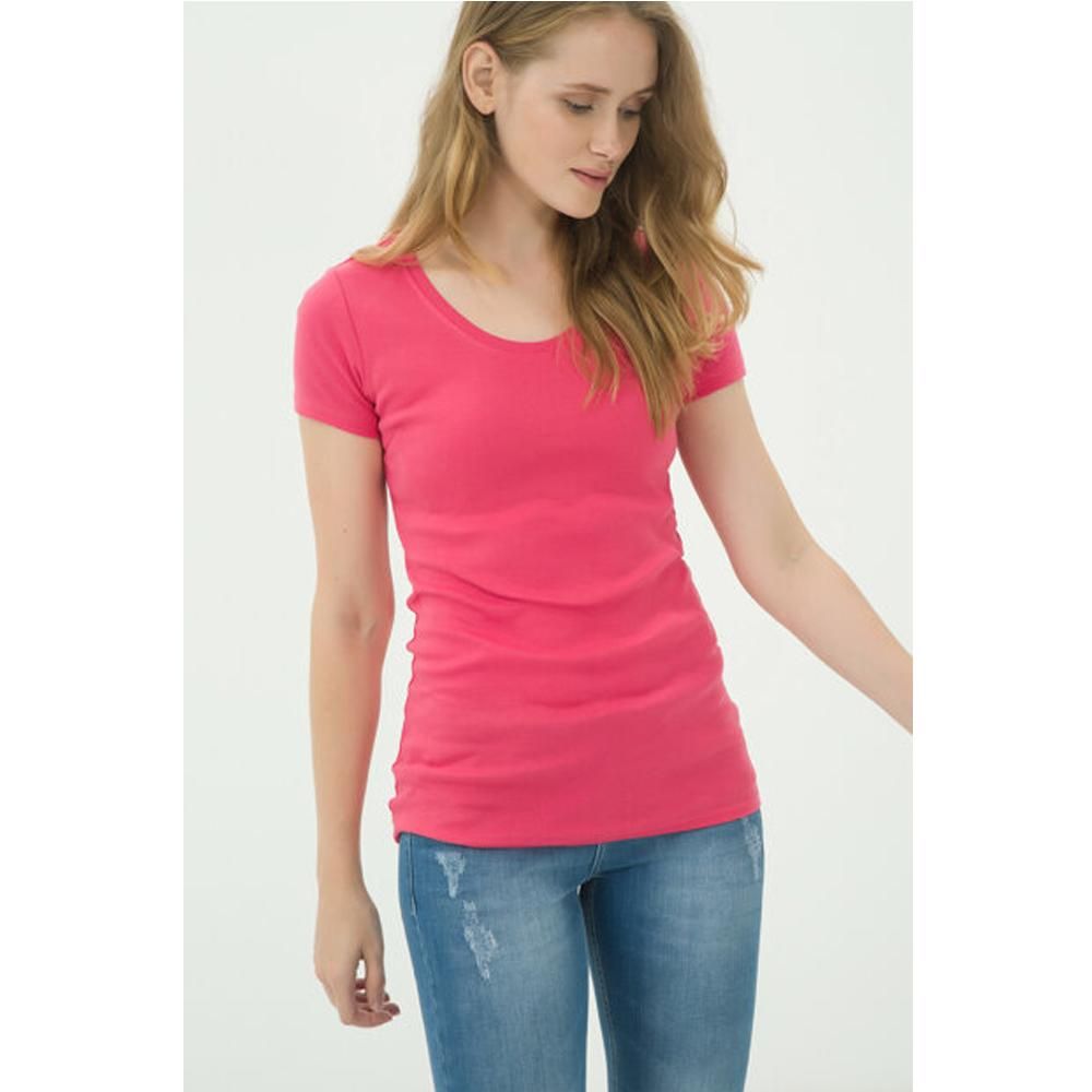 Koton T-Shirt Donna Giallo Sole - 65% Poliestere 35% Viscosa - Taglia S