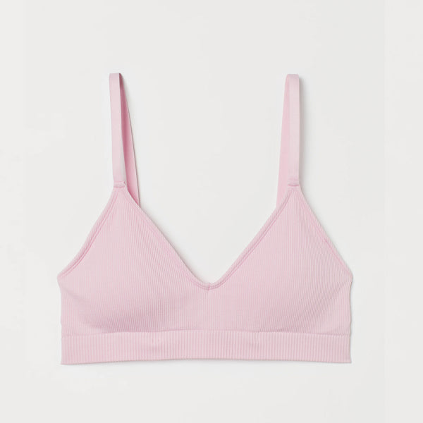 H&M- Seamless Padded Jersey Bra- Light pink – Bagallery
