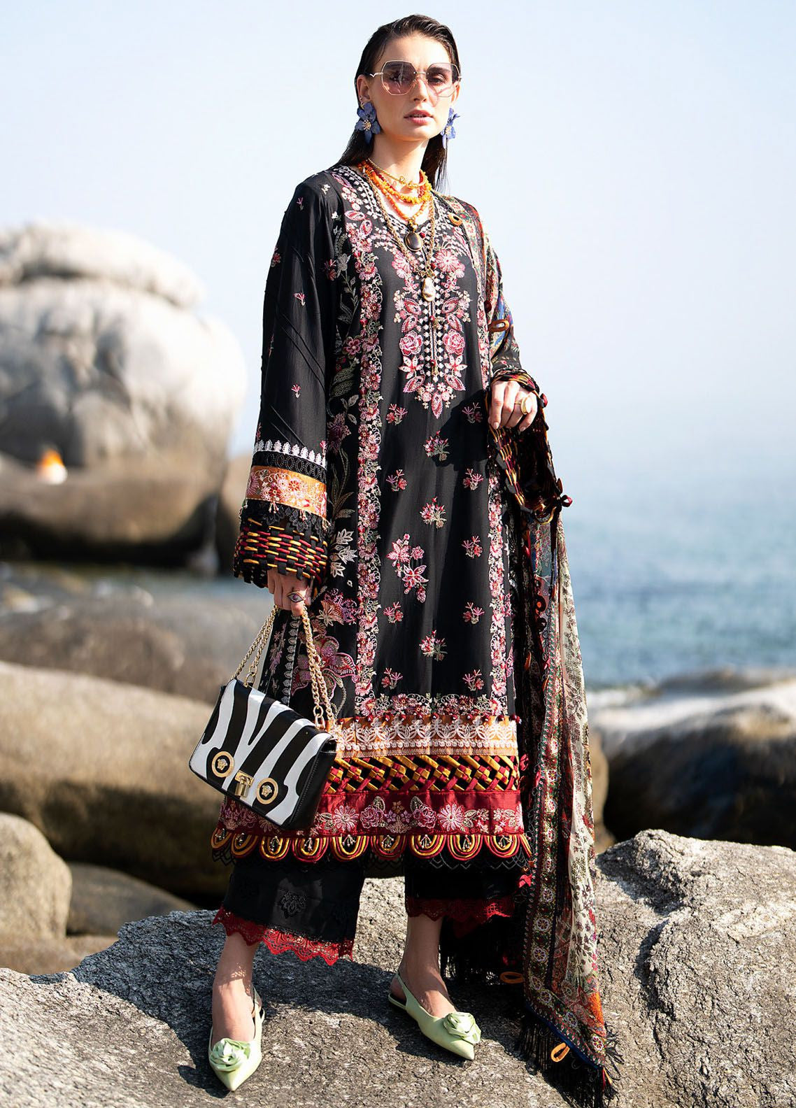 Signature by AJR Embroidered Lawn Suits Unstitched 3 Piece AJR25SL D-05 Ditsy - Summer Collection