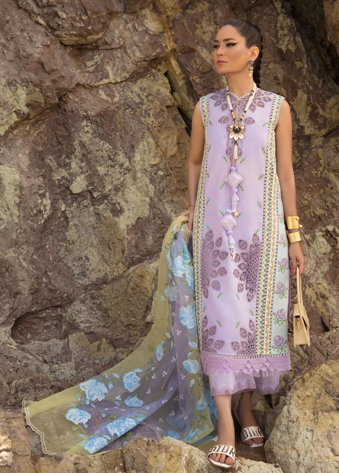 Crimson Embroidered Lawn Suits Unstitched 3 Piece CR23L 5A - Summer Collection
