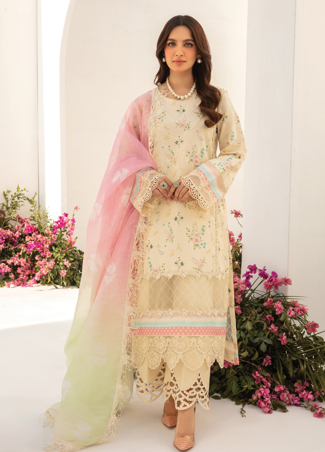 Florence by Rang Rasiya Unstitched Embroidered Lawn 3 Piece Suit RR26UFL Safina - Summer Collection