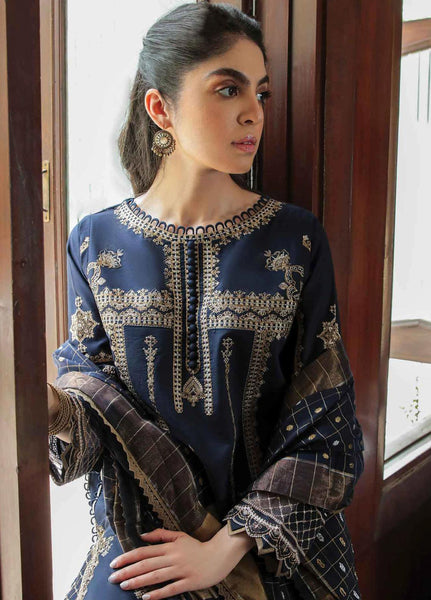 QALAMKAR PREMIUM EMBROIDERED LUXURY LAWN | UNSTITCHED 3-PIECE SUIT - 713 main image 1