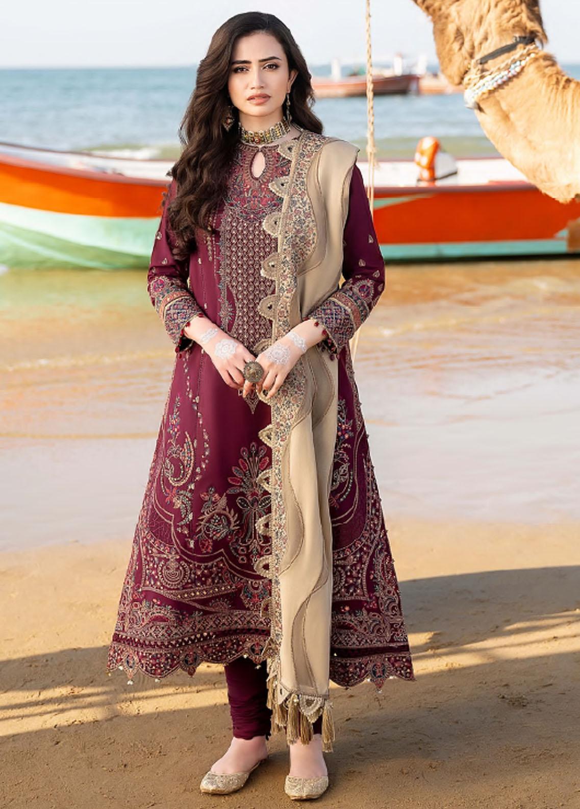 Shahkaar by Jazmin Embroidered Lawn Suits Unstitched 3 Piece JZ24SK D-09 - Festive Collection