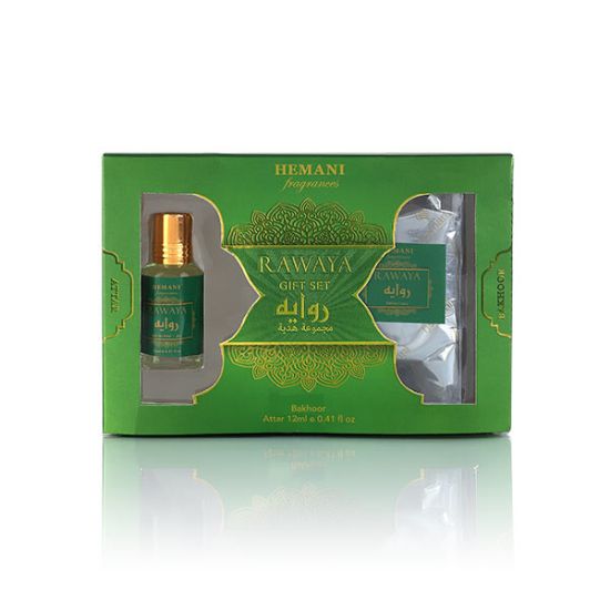 Hemani Herbals - Rawaya Bakhoor & Attar Gift Set – Bagallery