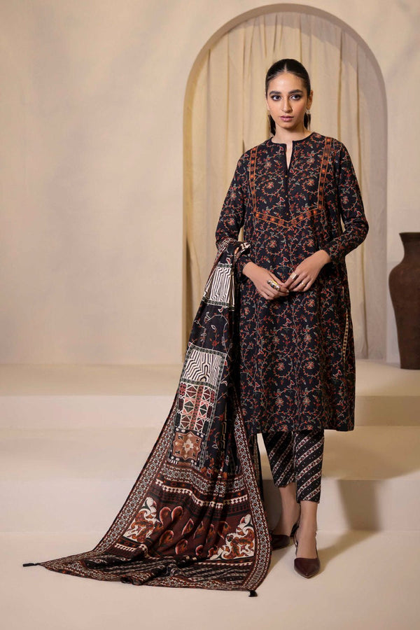 Sapphire- 3 Piece - Printed Khaddar Suit