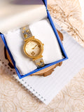 The Original - Ladies/Women Watch Premium Wrist Watches 1-Golden Dial Gift Set Box