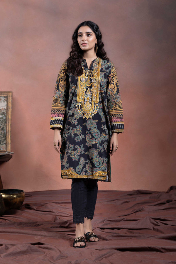 Sapphire -  1 Piece - Embroidered Khaddar Shirt