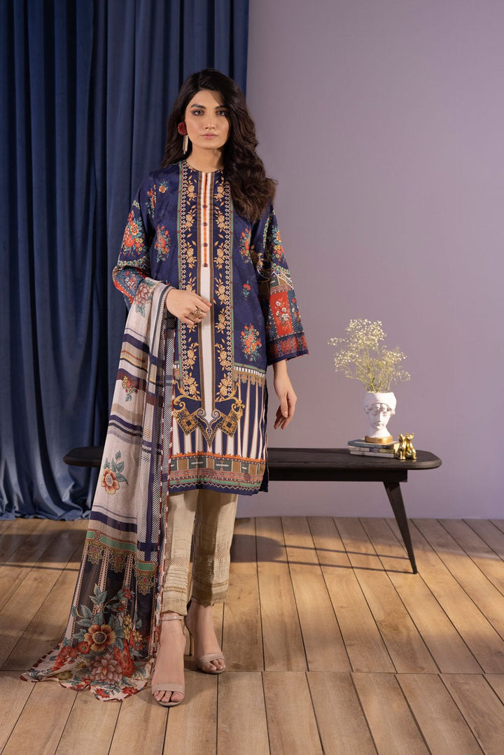 Sapphire- 2 Piece - Printed Satin Suit