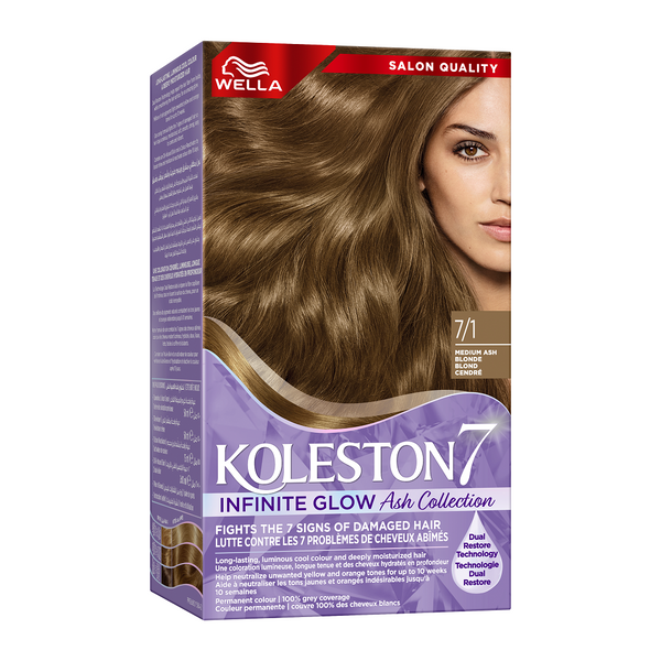 Wella- Koleston Color Cream Kit - Medium Ash Blonde 7/1