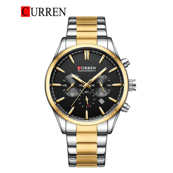 CURREN -  Original Brand Stainless Steel Band Wrist Watch For Men-8446-01