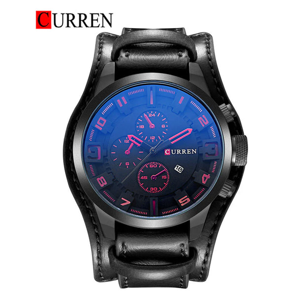 CURREN -  Original Brand Leather Straps Wrist Watch For Men-8225-02