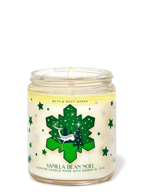 Bath & Body Works Vanilla Bean Noel Single Wick Candles 198g