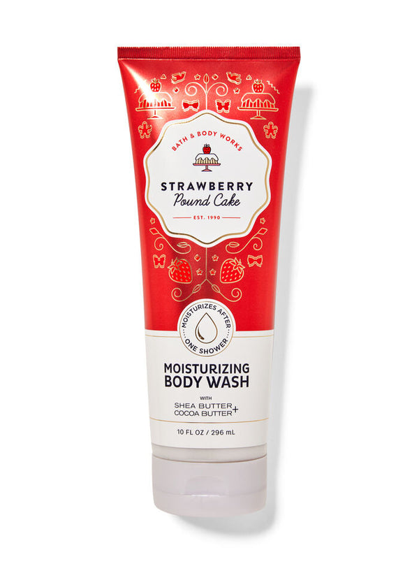 Bath & Body Works - Strawberry Poundcake Moisturizing Body Washes 296ml