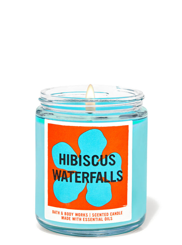 Bath & Body Works Hibiscus Waterfalls Single Wick Candles 198g