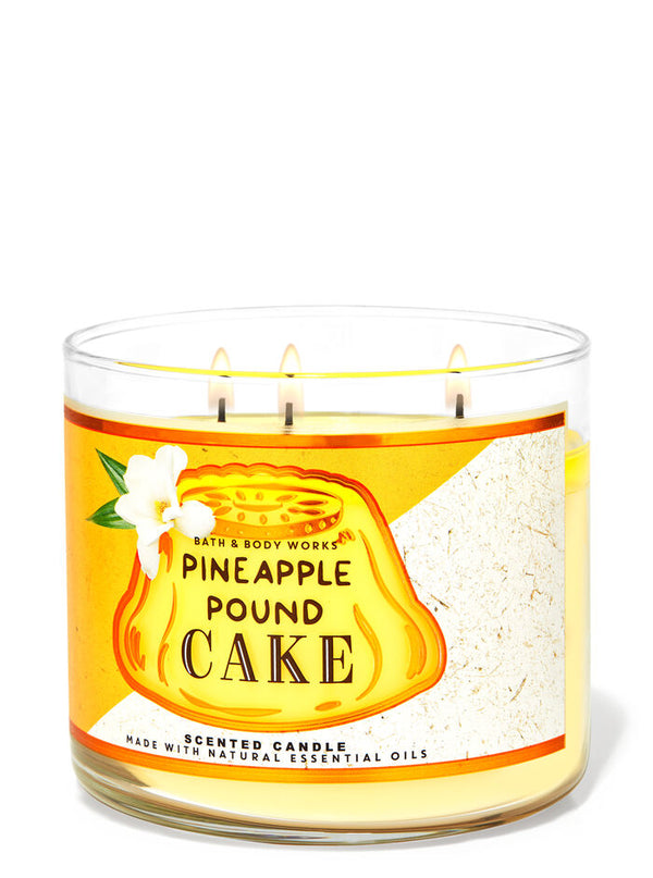 Bath & Body Works - Pineapple Poundcake 3 Wick Candles 414gms