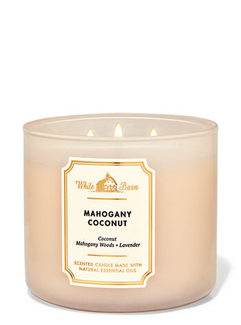 Bath & Body Works - Mahagony Coconut 3 Wick Candles 414gms