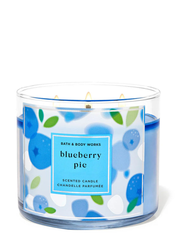 Bath & Body Works - Blueberry Pie 3 Wick Candles 414gms