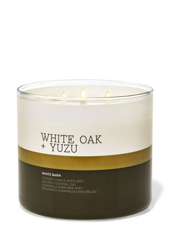 Bath & Body Works - White Oak & Yuzu 3 Wick Candles 414gms