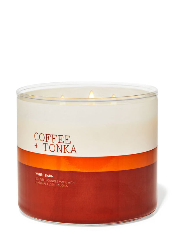 Bath & Body Works - Coffee Tonka 3 Wick Candles 414gms