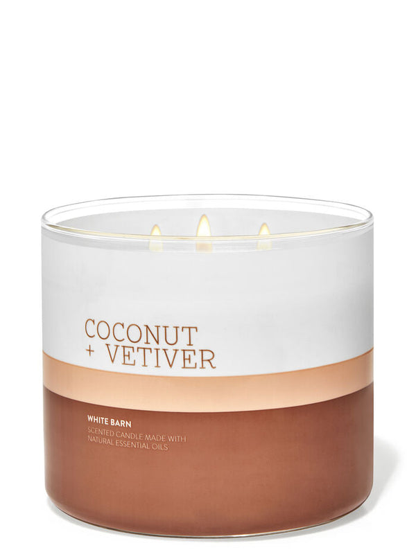 Bath & Body Works - Coconut Vetivar 3 Wick Candles 414gms