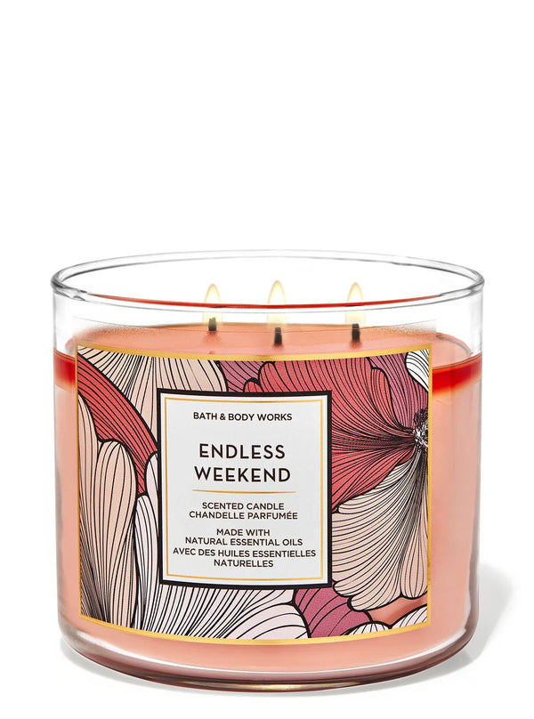 Bath & Body Works - Endless Weekend 3 Wick Candles 414gms