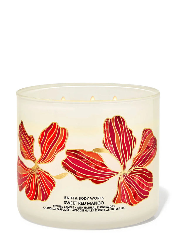 Bath & Body Works - Sweet Red Mango 3 Wick Candles 414gms