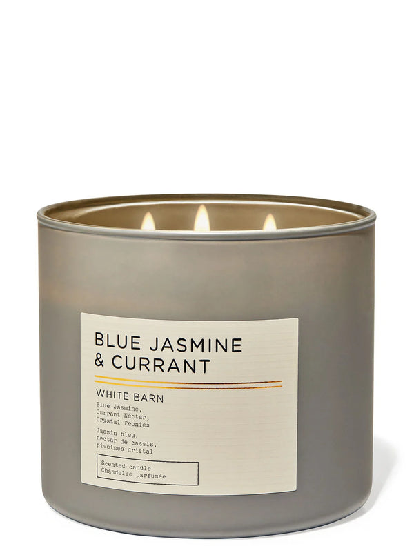 Bath & Body Works - Blue Jasmine and Currant 3 Wick Candles 414gms