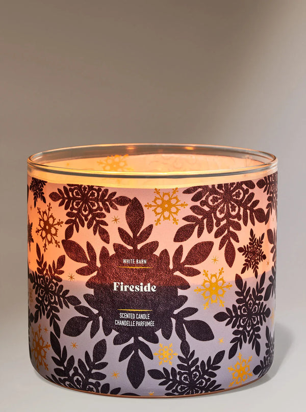 Bath & Body Works - Fireside 3 Wick Candles 414gms