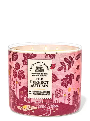 Bath & Body Works - The Perfect Autumn 3 Wick Candles 414gms