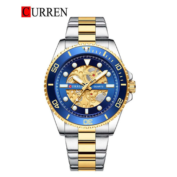 CURREN -  Original Brand Stainless Steel Band Wrist Watch For Men-8412-02