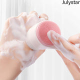 Colourme - Julystar 3D Double Side Silicone Facial Cleansing Brush Portable For Face Cleaning And Massage Tool For Girls & Women