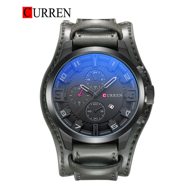 CURREN -  Original Brand Leather Straps Wrist Watch For Men-8225-04