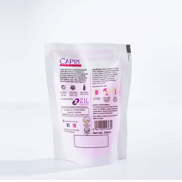 Capri Strawberry & Rose Petals Handwash - Refill Pack - 450ML