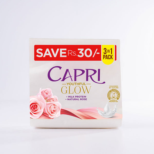 Capri Pack Of 3 Youthful Glow Soap - Bundle - 150GM
