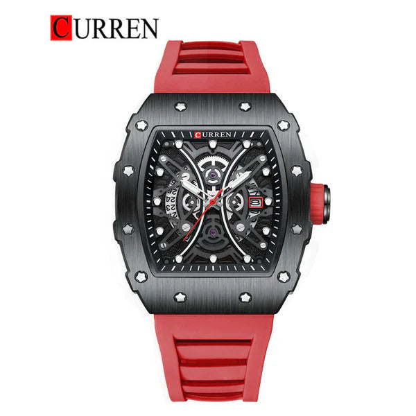 CURREN -  Original Brand Rubber Straps Wrist Watch For Men-8438-02