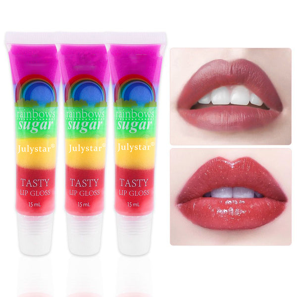 Colourme - JULYSTAR Rainbow Lip Balm Shiny Lip Gloss Transparent Fruit Lip Balm LC-611