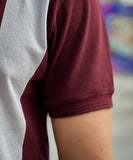 Weave Wardrobe - Maroon Reverie Men Maroon and White Button Down Polo