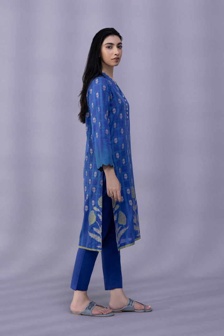 Womens Ready To Wear Blue Shirt Trouser