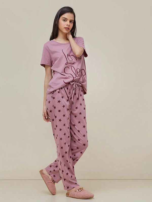 VYBE - Love Sleep Printed PJ Suit