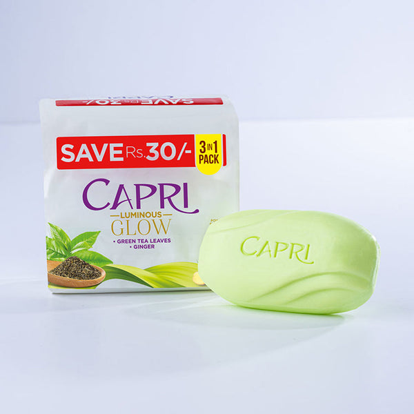 Capri Luminous Glow Green Soap - 150GM - Pack Of 3