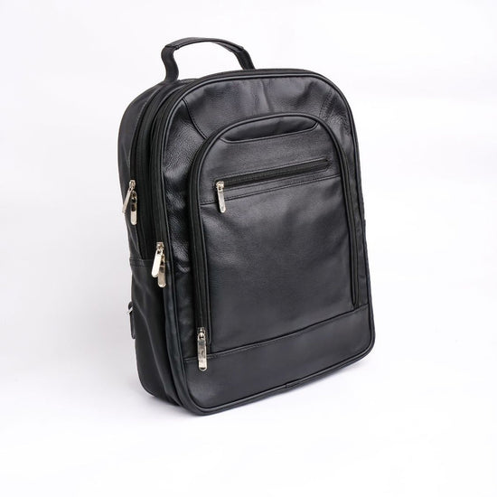 JILD Trio Leather Backpack (BLACK)
