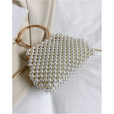 Shein - Small faux pearl evening bag, clear bag, the perfect bride's purse for weddings, prom and parties