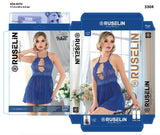 Emerce - Ruselin Transparent Short Lingerie Bright Blue