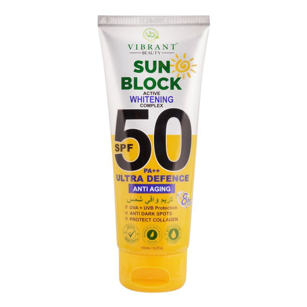 Vibrant Sun Block Anti Aging Ultra Defence, SPF50, 150ml