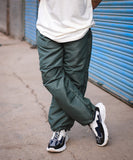 Weave Wardrobe - Enchanted Forest Bottle Green Cargo Parachute Pants | Men