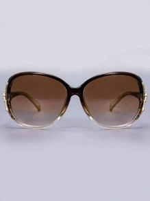 Shein - A Pair Of Women PC Circular Fox Head Sunglasses