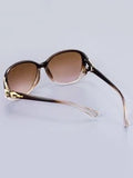 Shein - A Pair Of Women PC Circular Fox Head Sunglasses