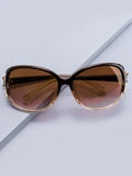 Shein - A Pair Of Women PC Circular Fox Head Sunglasses